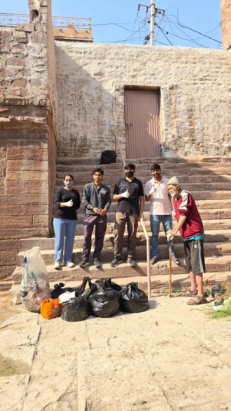 Detailed stonework and water level after restoration